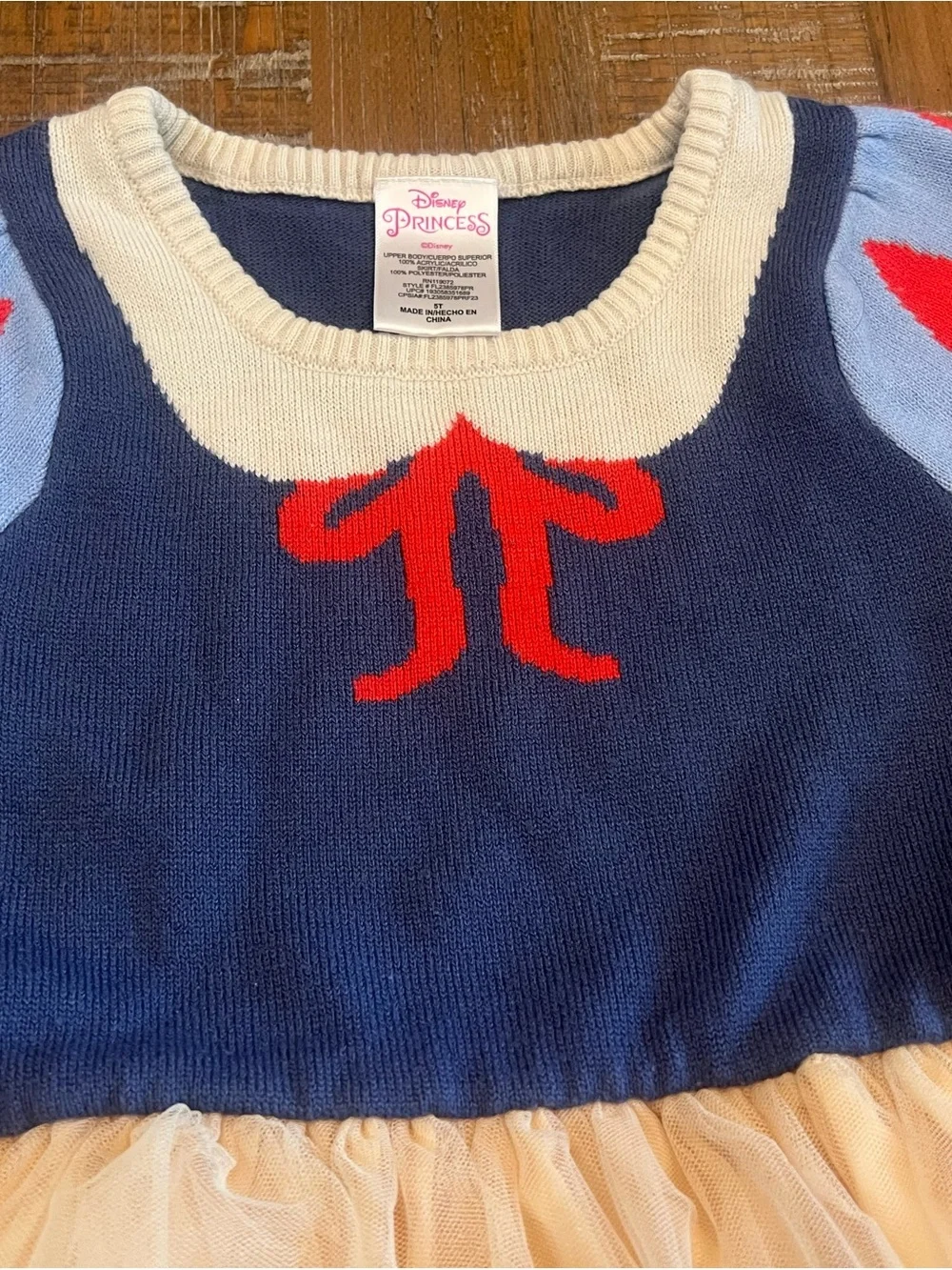 Disney Snow White Style Navy, Light Blue, Red & Yellow Tulle Dress - Picture 2 of 8